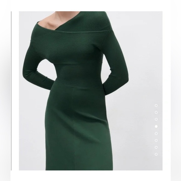 Zara green dress size s - Picture 2 of 6